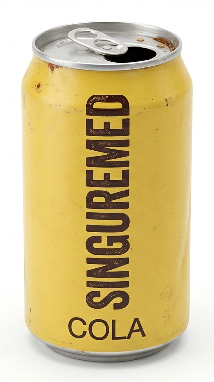 Rusty Singuremed Cola can